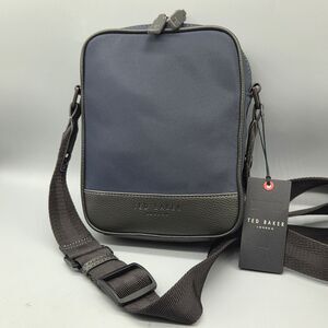 Ted Baker London Fairford Sling Crossbody Bag Navy Nylon/Black Coffee NEW